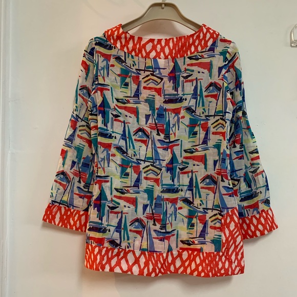 Milly Minis Sailboat Print Bikini and Cover - Picture 3 of 16